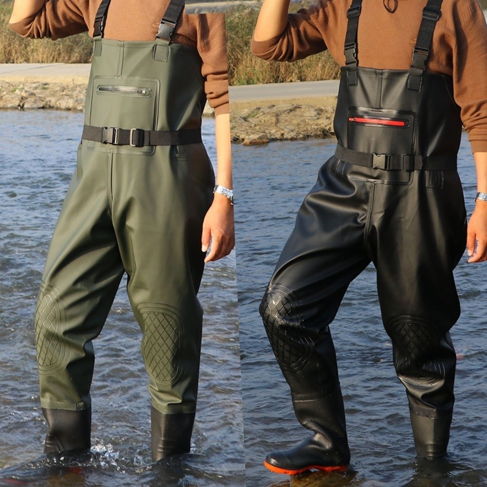Fishing Waders - Прочный рыболовный костюм из ПВХ, водонепроницаемый,