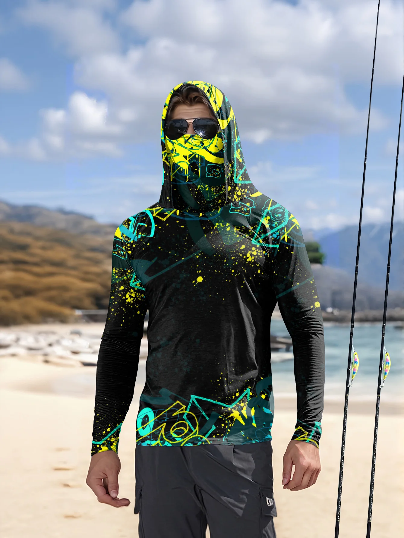 Мужская футболка с капюшоном д – обзор и цена Fishing Hoodie